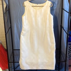 White checkered patterned dress